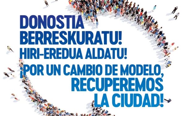 30 colectivos invitan a manifestarse en Donostia «por un cambio de modelo de ciudad»